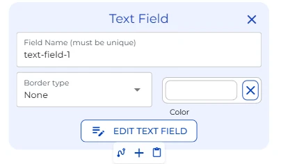 Text Field node configuration for the combined weather and plausibility report